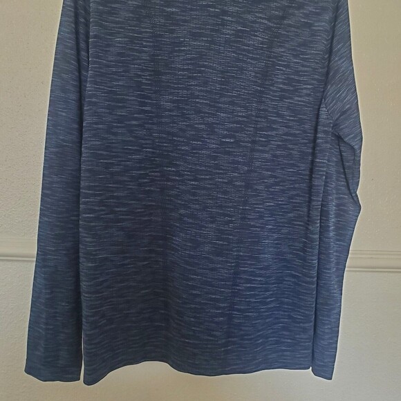 Under Armour Seamless 1/4 Zip Long Sleeve Shirt 1347752 Sz M Blue Heat Gear - Picture 9 of 14